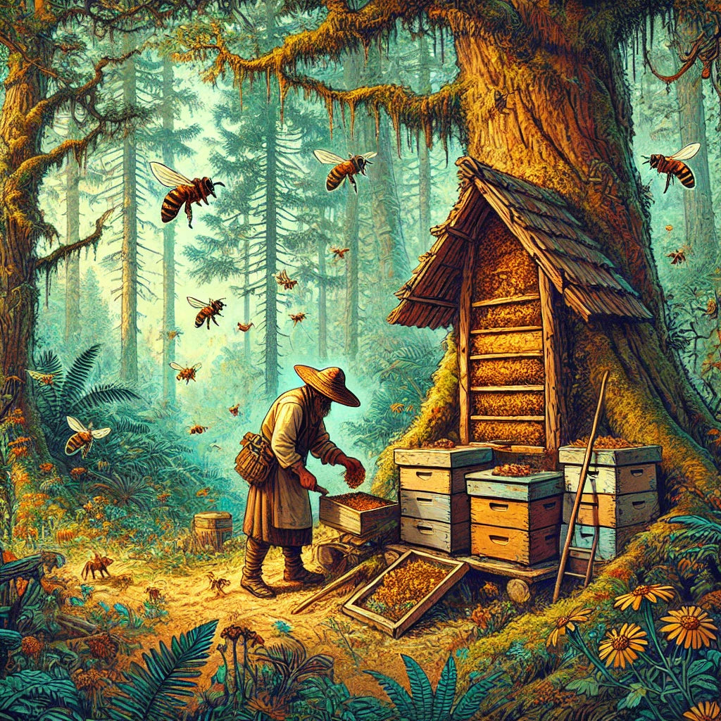Foxfire’s Appalachian Honey Beekeeping Method Free Bees in Gums