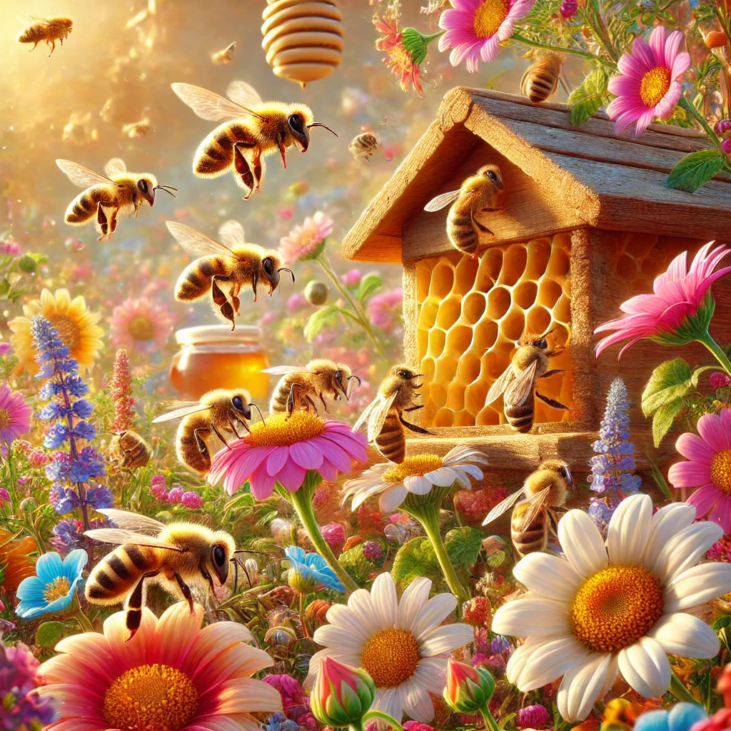 Bee Visit Latrines as They Make Honey