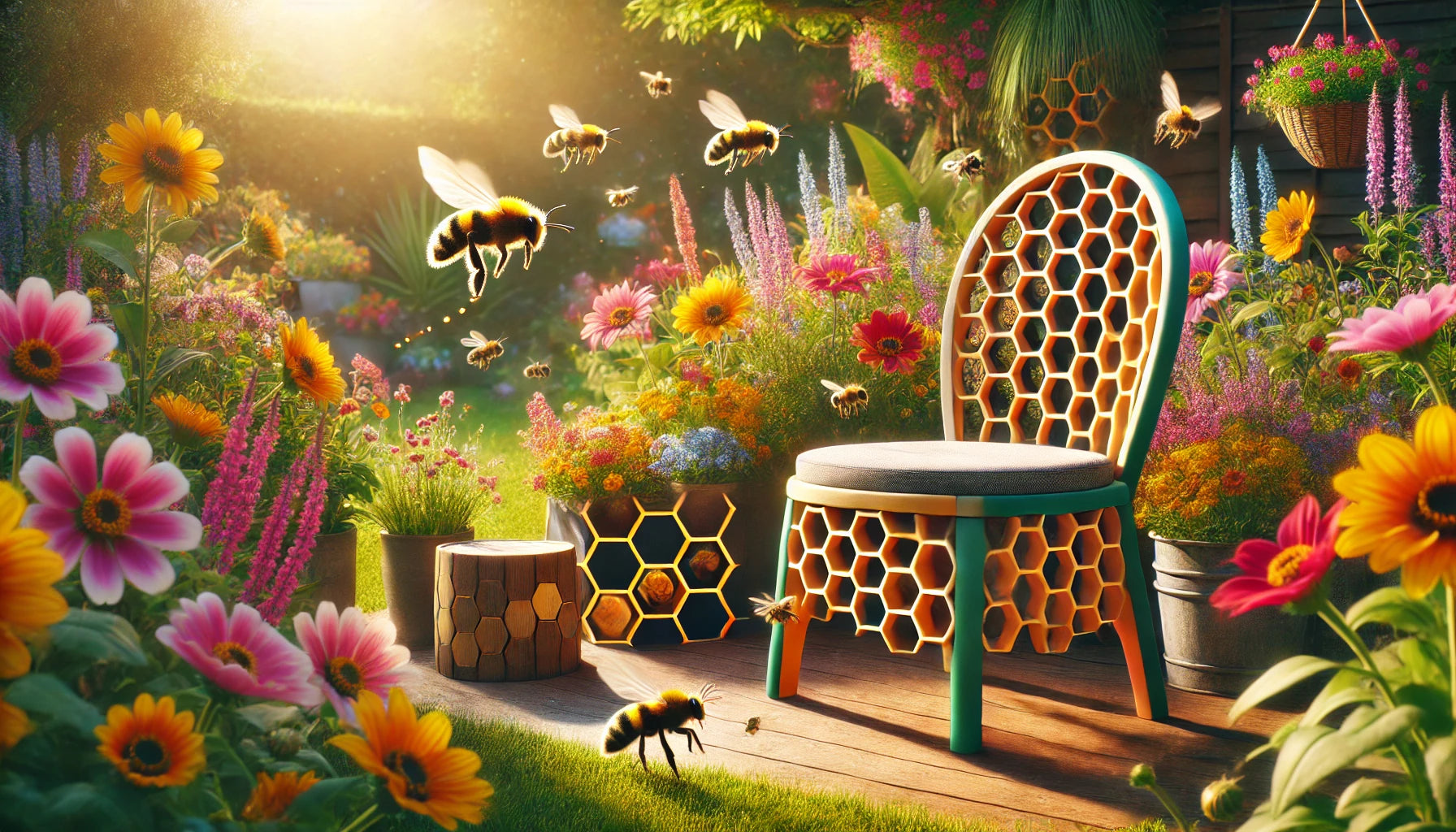 Bee Chair Benefits + Mason Bees: A Chair with a Buzz