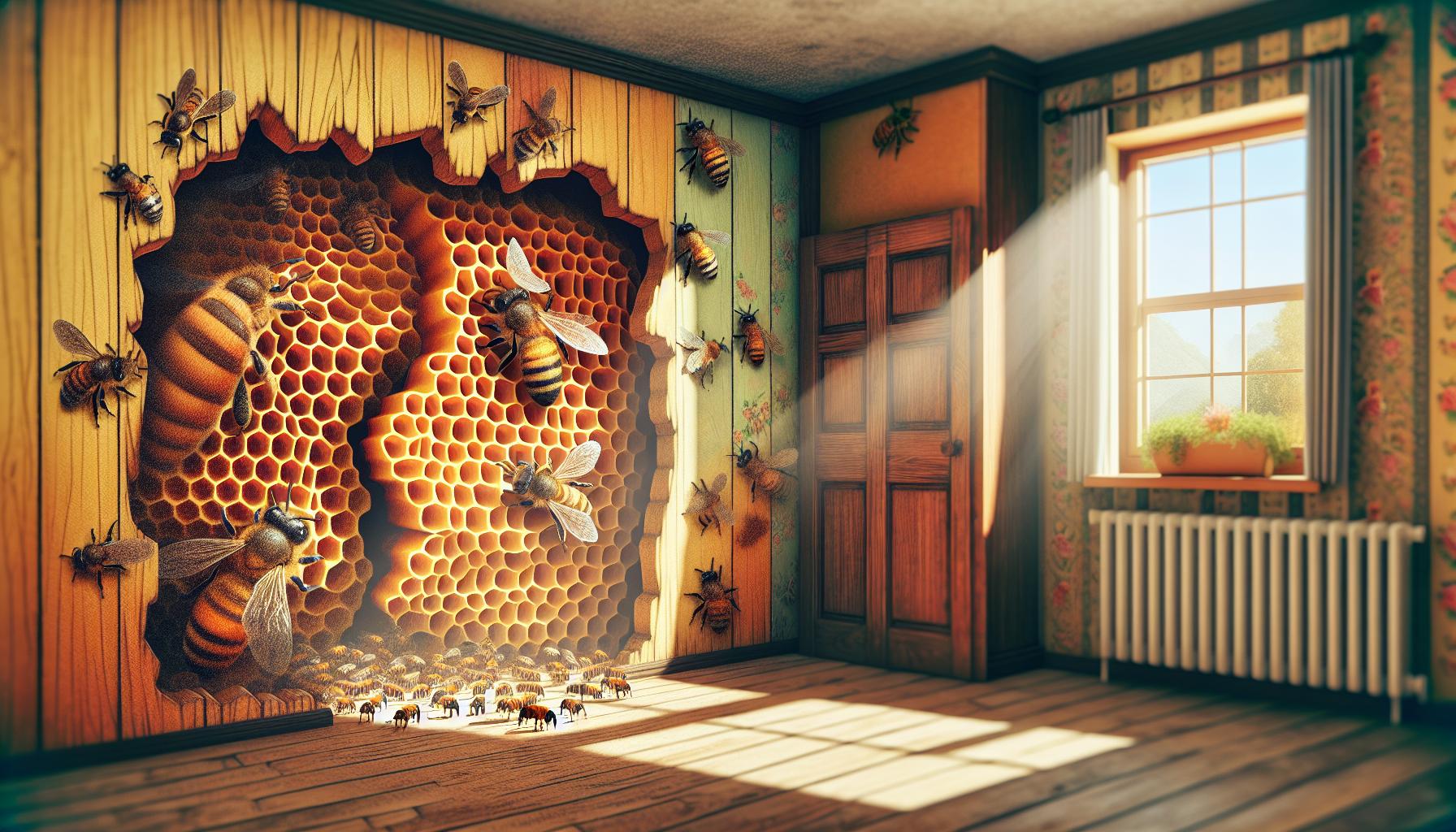 bee hive inside house