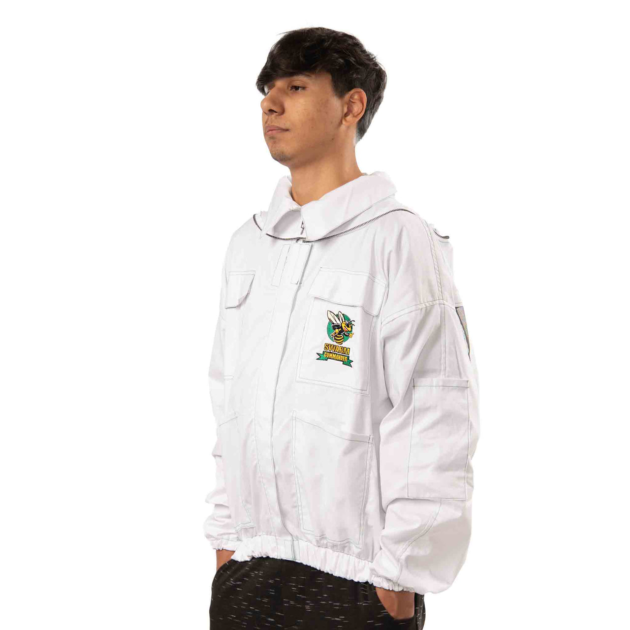 Swarm Commander Beekeeper Unisex Jacket Regular Cloth with removable veil