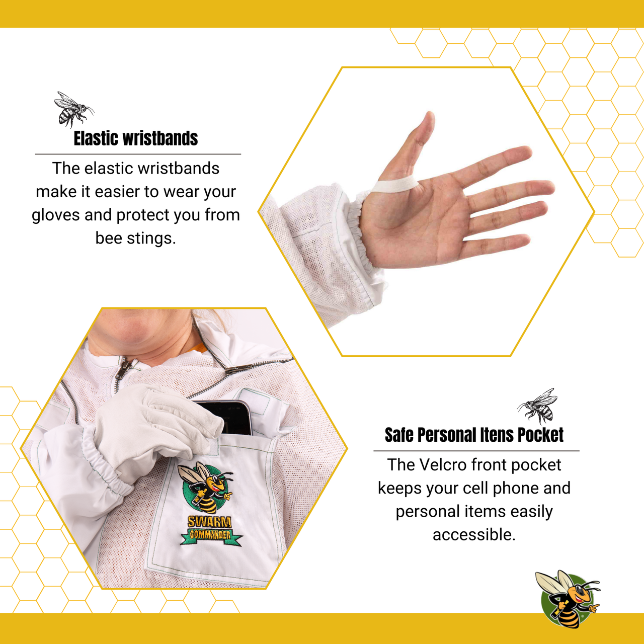 Swarm Commander Triple Layer Fully Ventilated Bee Jacket - XS to 5XL