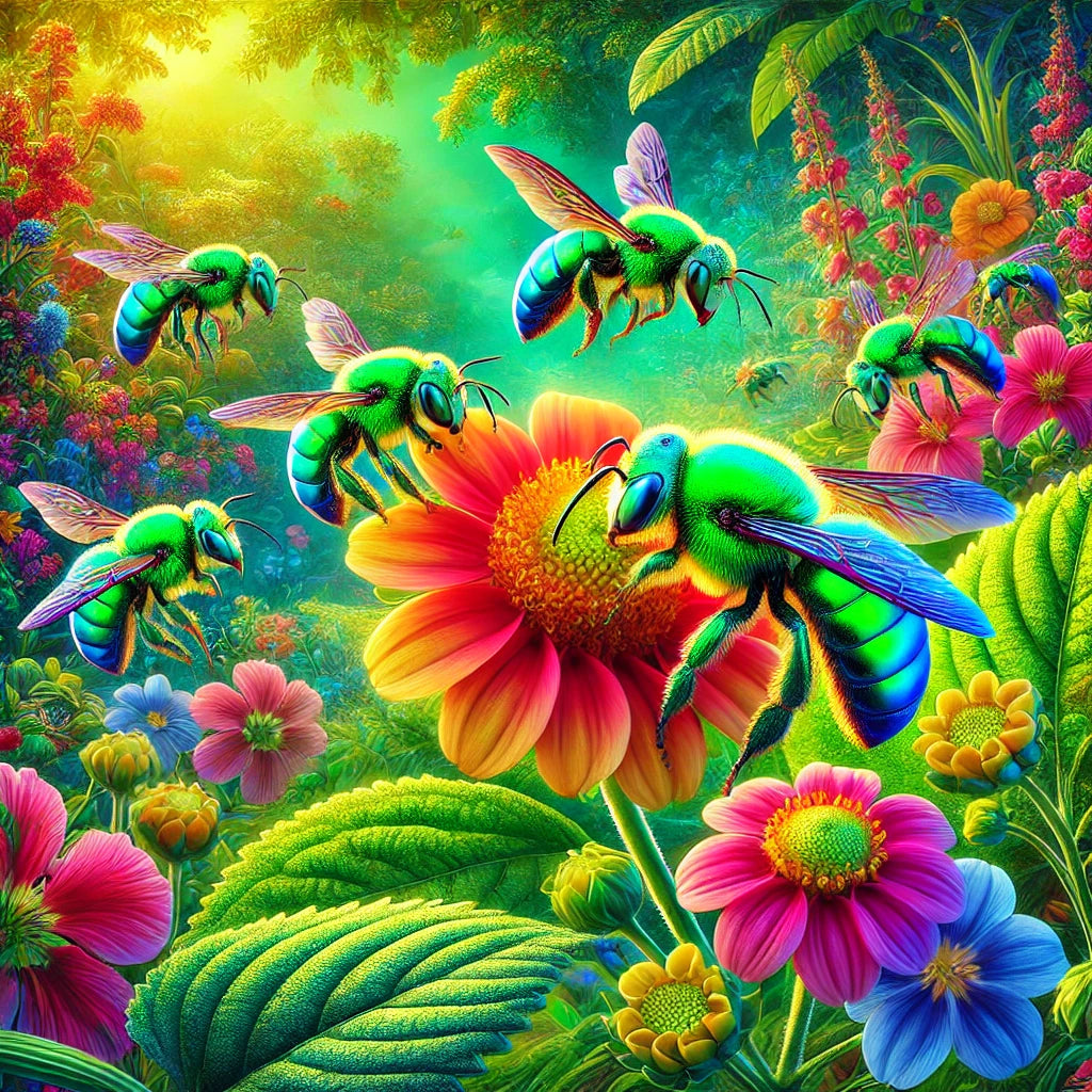 Metallic Green Sweat Bees: Shiny Garden Helpers