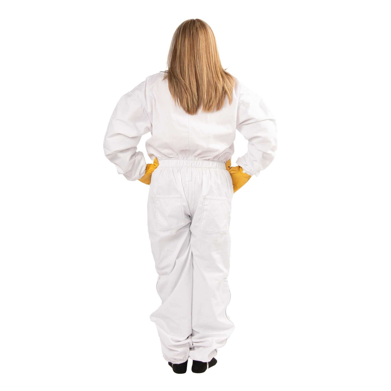 Swarm Commander cloth beekeeping suit side profile with veil