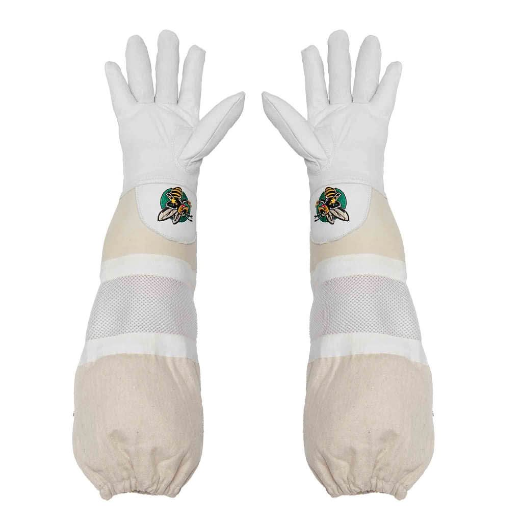Swarm Commander EXTRA Long Goatskin Beekeeping Gloves - VENTILATED - Blythewood Bee Company
