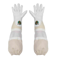 Thumbnail for White Beekeeper Vented Goat Skin Leather Gloves from Swarm Commander