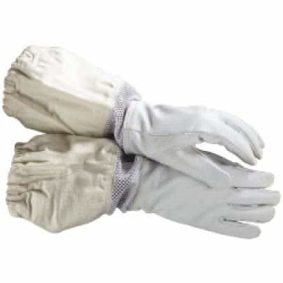 Ventilated goatskin beekeeping gloves, elbow-length — included in 10 Frame Beginner starter kit