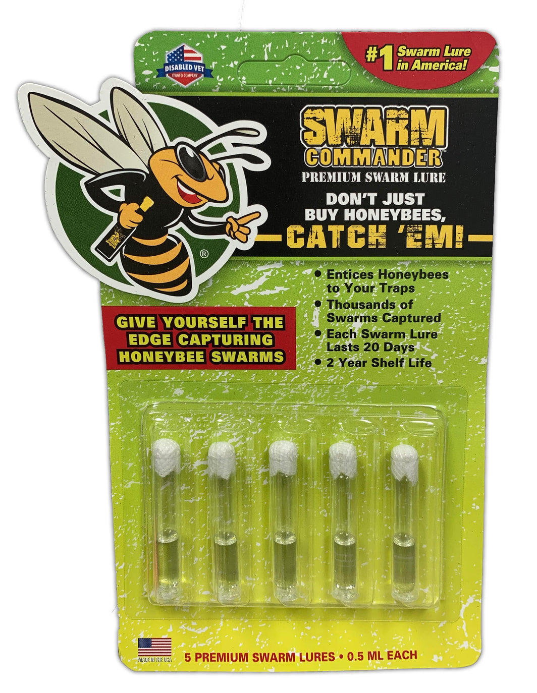 Swarm Commander Premium Bee Swarm Lure - 5 Crush Vials